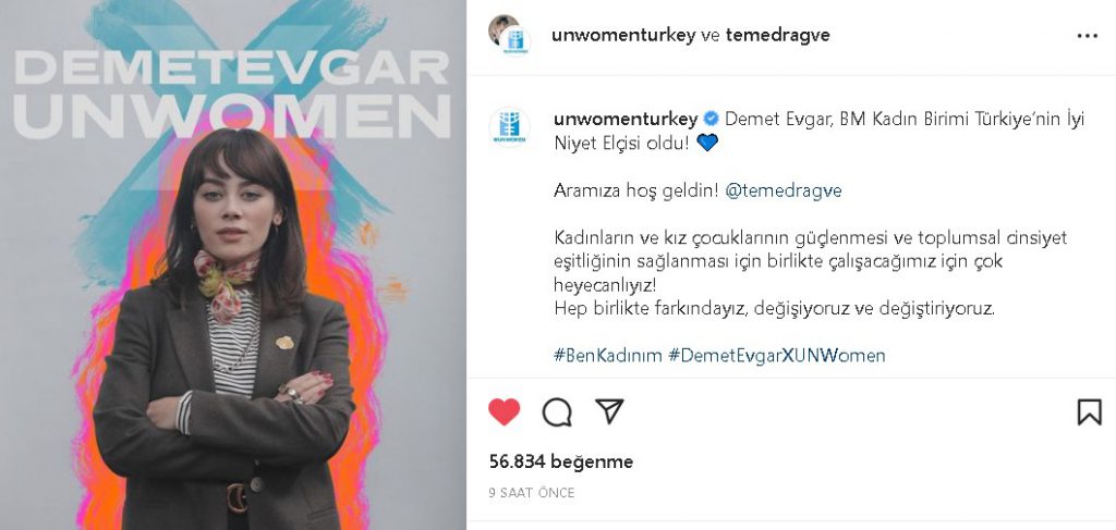 womenturkey Demet Evgar, 8 Mart Kadınlar Günü için Tek Kişilik Eylem Yaptı